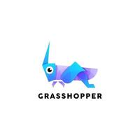 grasshopper colorful logo design vector