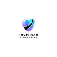 love colorful logo design vector
