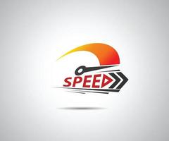 Speedometer logo. Fast vector