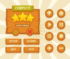 Button set designed game user interface GUI for video games, computers. vector