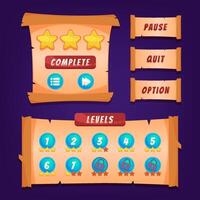 Button set designed game user interface GUI for video games, computers. vector