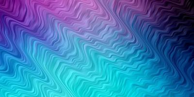 Light Pink, Blue vector background with curved lines.