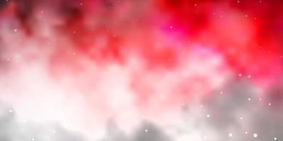 Light Pink, Red vector background with colorful stars.