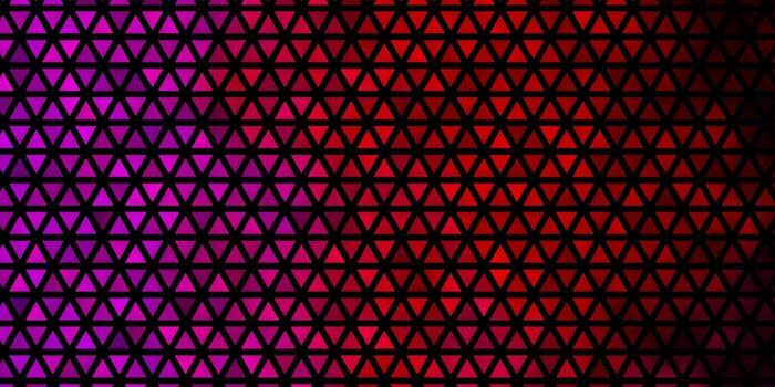 textura de vector rosa claro, amarillo con estilo triangular.