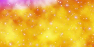 Light Pink, Yellow vector background with colorful stars.