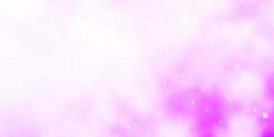 Light Purple vector background with small and big stars.