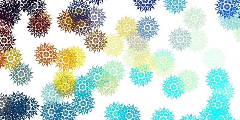 Light Blue, Yellow vector natural backdrop with flowers.