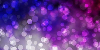 Light Purple vector template with circles.