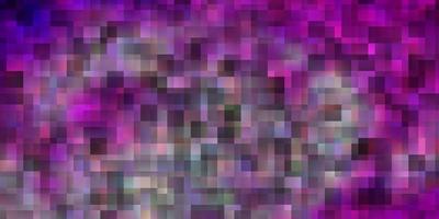 textura de vector púrpura claro, rosa en estilo rectangular.