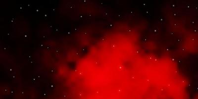 Dark Red vector pattern with abstract stars.