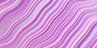 Light Purple, Pink vector pattern with curved lines.