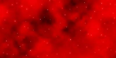 textura de vector rojo claro con hermosas estrellas.