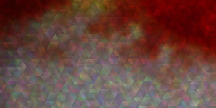 Fondo de vector rojo claro con líneas, triángulos.