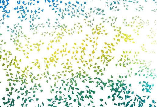 patrón de vector azul claro, amarillo con formas caóticas.