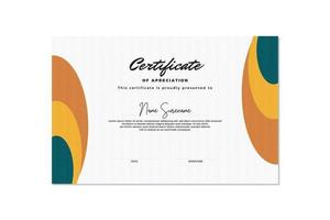 Modern certificate template memphis style. Use for print, certificate, diploma, graduation vector