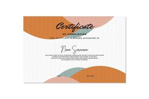 Modern certificate template memphis style. Use for print, certificate, diploma, graduation vector