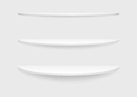 empty half circle shelf vector