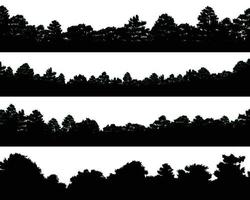 trees silhouettes vector