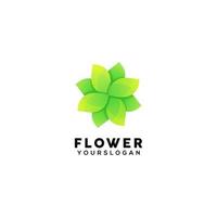 flower colorful logo design template vector