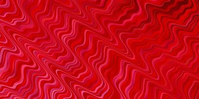 textura de vector rojo claro con curvas.