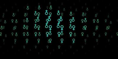 Dark Green vector backdrop with mystery symbols.