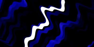 Dark BLUE vector background with bent lines.