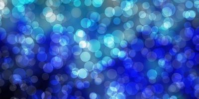 Light BLUE vector background with circles.