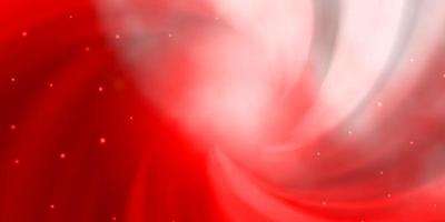 Light Red vector background with small and big stars.