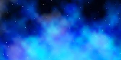 Dark BLUE vector texture with beautiful stars.