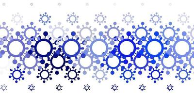 Light BLUE vector backdrop with virus symbols.