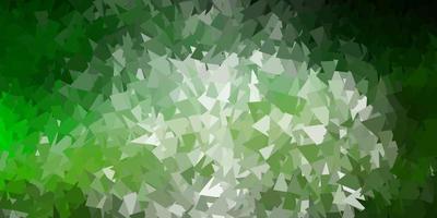 Dark green vector abstract triangle pattern.