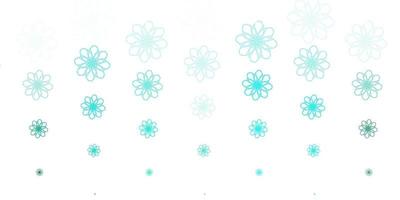 Light Green vector natural artwork with flowers.