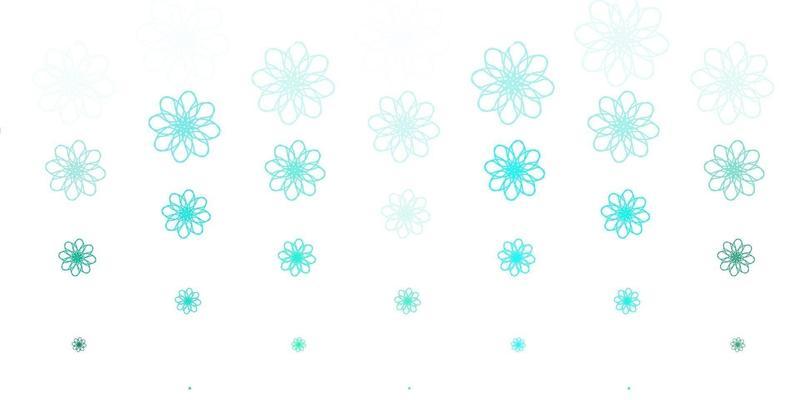Light Green vector natural artwork with flowers.