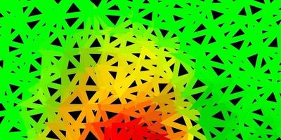 Light green, red vector triangle mosaic design.