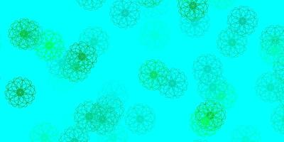 Light Green vector natural layout with flowers.