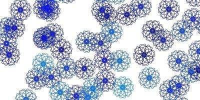 telón de fondo natural vector azul claro con flores.