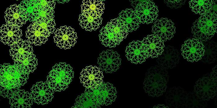 Dark Green, Yellow vector template with abstract forms.