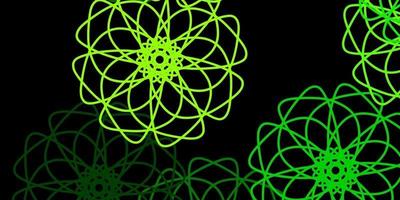 Dark Green, Yellow vector texture with memphis shapes.