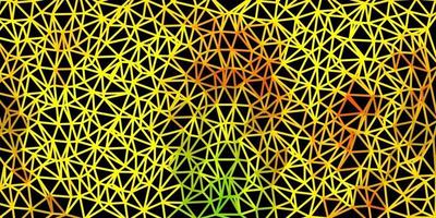 Light green, yellow vector triangle mosaic pattern.