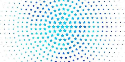 Light BLUE vector background with small and big stars.