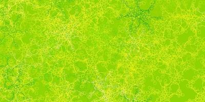 Light Green, Yellow vector background with wry lines.