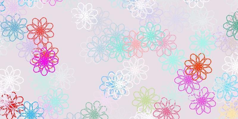 Light Multicolor vector natural artwork with flowers.