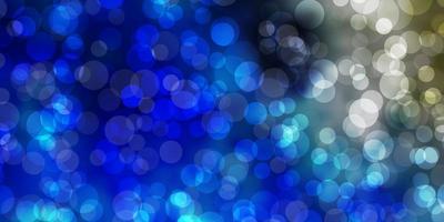 Light BLUE vector background with bubbles.