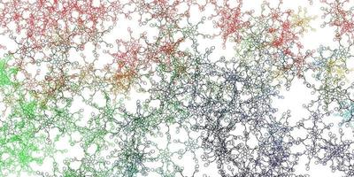 Light Multicolor vector template with curved lines.
