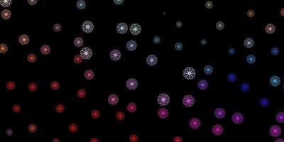 Dark Multicolor vector background with random forms.