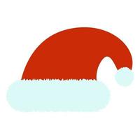 Red hat of Santa Claus. New Year's costume, vector. vector