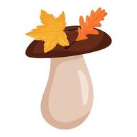 Mushroom. Element of autumn design. Vector cartoon style