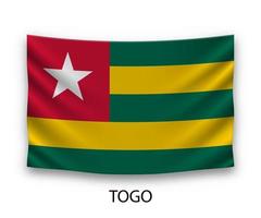 Hanging silk flag Template for your design vector