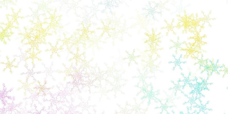 Light Multicolor vector background with curved lines.