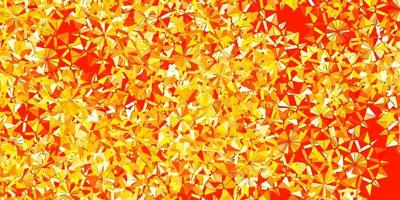 Light Orange vector texture with bright snowflakes.